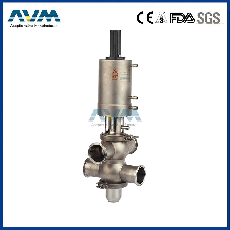 Stainless Steel SS316L Sanitary Double Seat Mix-Proof Valve