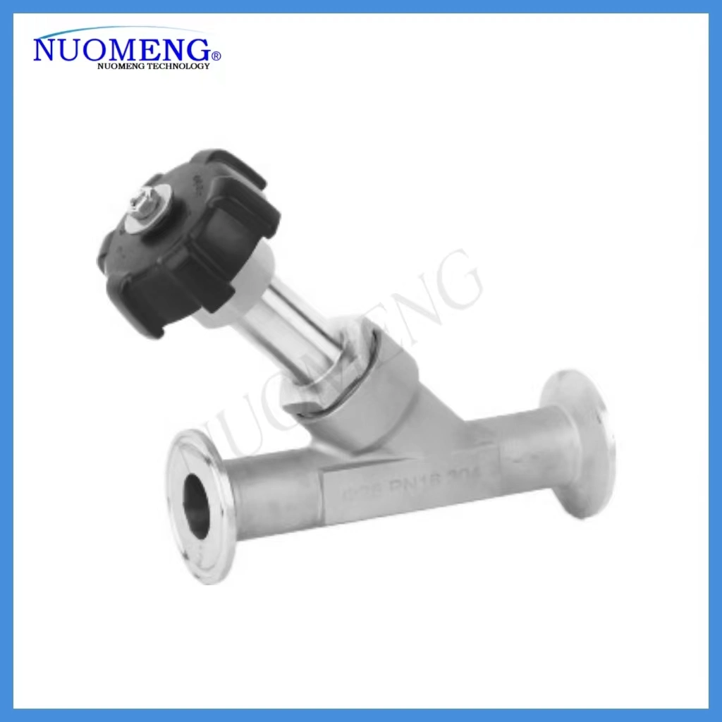 Sanitary Stainless Steel SS304/SS316L Manual Angle Seat Valve