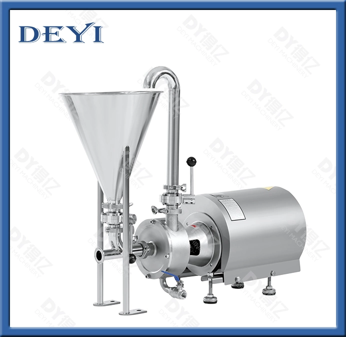 Deyi Sanitary 316L Stainless Steel Homogeneous Rotor Mixing Pump for Liquid Powder Mixture