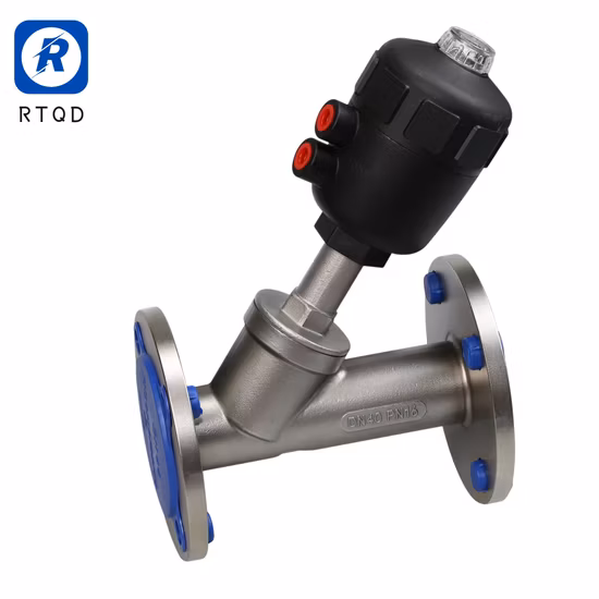 Valvola a sede inclinata a Y con cilindro vapore DN25 da 1 pollice flangiata